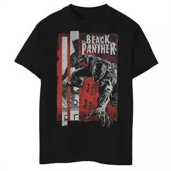 Футболка с рисунком комиксов Marvel Black Panther Night для мальчиков 8–20 лет Marvel