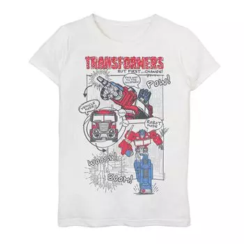 Футболка с рисунком комиксов Transformers Prime для девочек 7–16 лет Licensed Character
