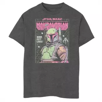 Футболка с рисунком комиксов «Звёздные войны: мандалорец Неон Фетт» для мальчиков 8–20 лет Star Wars