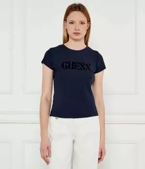 Футболка с рисунком «конский волос» Regular fit Guess Jeans, синий
