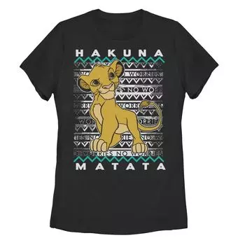 Футболка с рисунком «Король Лев» для юниоров Hakuna Matata Simba Artsy Background. Licensed Character