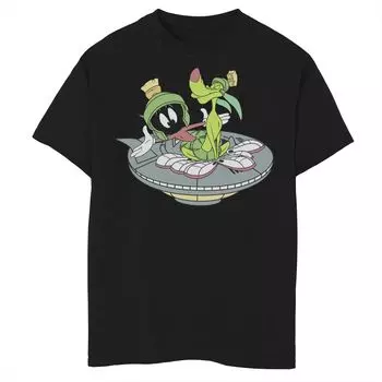 Футболка с рисунком космического корабля «Марвин» для мальчиков 8–20 лет Looney Tunes Licensed Character