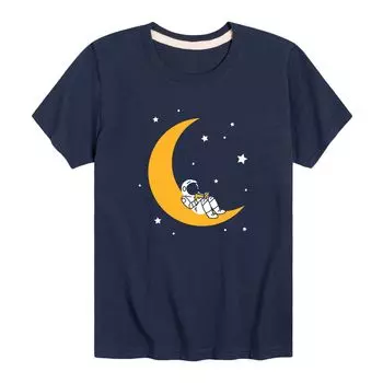 Футболка с рисунком космонавта для чтения для мальчиков 8–20 лет Licensed Character, синий