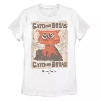 Футболка с рисунком «Кот в сапогах» для юниоров «Последнее желание» Gato Con Botas Licensed Character