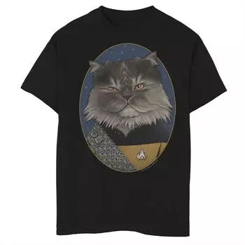 Футболка с рисунком кота Star Trek Worf для мальчиков 8–20 лет Licensed Character
