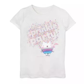 Футболка с рисунком «Кукольный домик Габби» для девочек 7–16 лет Cakey Cat Sprinkle Party Licensed Character