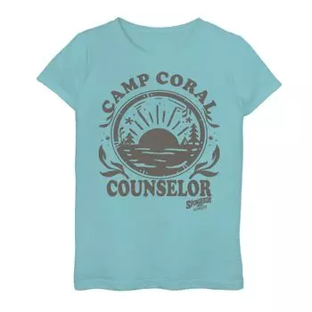 Футболка с рисунком «Лагерь Губки Боба Коралловый консультант» для девочек 7–16 лет Nickelodeon