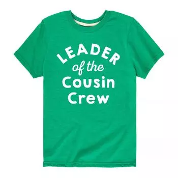 Футболка с рисунком Leader Of The Cousin Crew для мальчиков 8–20 лет Licensed Character, зеленый