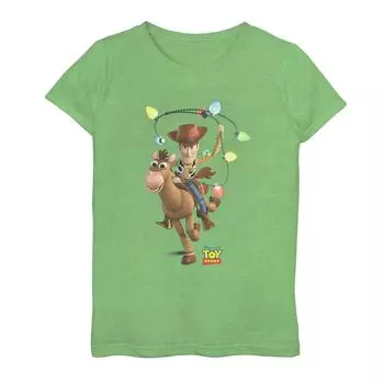 Футболка с рисунком «Легкое лассо» для девочек 7–16 лет Disney/Pixar «История игрушек Вуди и Яблочко» Licensed Character