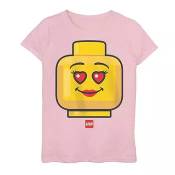 Футболка с рисунком Lego Iconic Heart Eyes для девочек 7–16 лет Licensed Character