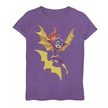 Футболка с рисунком летучей мыши DC Super Hero для девочек 7–16 лет DC Comics