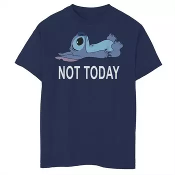 Футболка с рисунком «Лило и Стич» Disney для мальчиков 8–20 лет Not Today Stitch Disney, синий