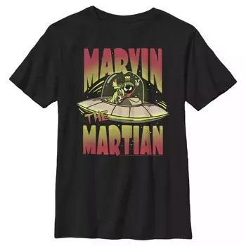 Футболка с рисунком Looney Space Invader Marvin для мальчиков 8–20 лет Licensed Character
