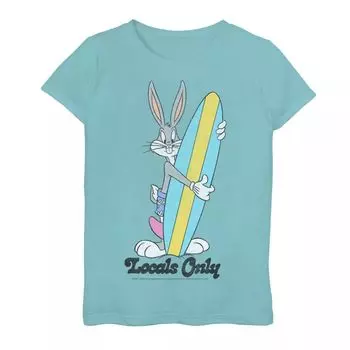 Футболка с рисунком «Looney Tunes Bug Bunny Locals Only» для девочек 7–16 лет Licensed Character