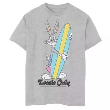 Футболка с рисунком Looney Tunes Bug Bunny Locals Only для мальчиков 8–20 лет Licensed Character