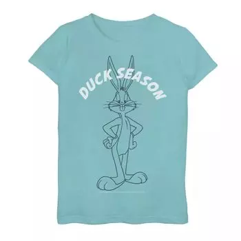 Футболка с рисунком Looney Tunes Bugs Bunny Duck Season для девочек 7–16 лет Licensed Character
