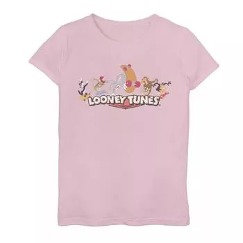 Футболка с рисунком Looney Tunes для девочек 7–16 лет, Skate Tunes, групповая съемка Licensed Character