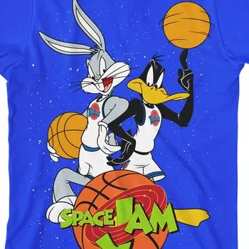 Футболка с рисунком Looney Tunes для мальчиков 8–20 лет Space Jam Licensed Character