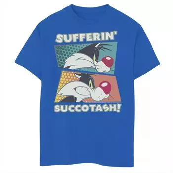 Футболка с рисунком Looney Tunes Sylvester Sufferin' Succotash для мальчиков 8–20 лет Licensed Character