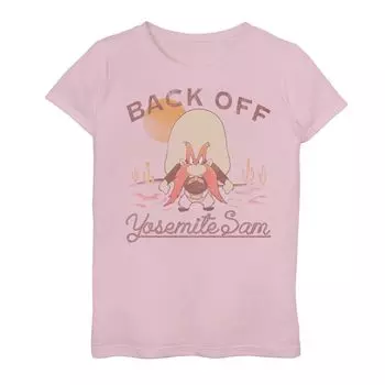 Футболка с рисунком Looney Tunes Yosemite Sam Back Off для девочек 7–16 лет Licensed Character