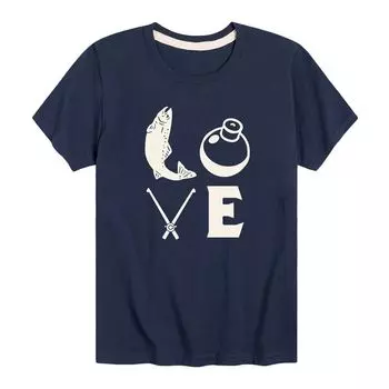 Футболка с рисунком Love Fishing для мальчиков 8–20 лет Licensed Character