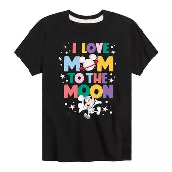 Футболка с рисунком Love Mom To The Moon для мальчиков 8–20 лет Disney's Licensed Character