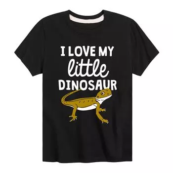 Футболка с рисунком «Love My Little Dinosaur» для мальчиков 8–20 лет Licensed Character, черный