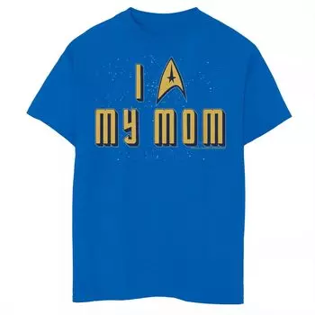Футболка с рисунком Love My Trek Mom для мальчиков 8–20 лет Star Trek Original Licensed Character