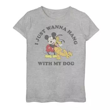 Футболка с рисунком «Любитель собак» для девочек 7–16 лет Disney's Mickey Mouse Disney