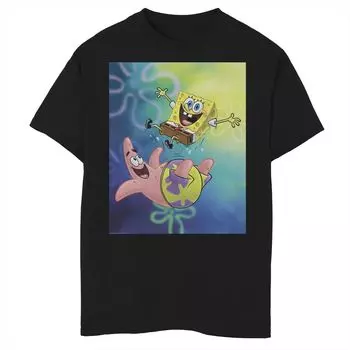 Футболка с рисунком «Лучшие друзья» Патрика Стар для мальчиков 8–20 лет, квадратные штаны «Губка Боб» Nickelodeon