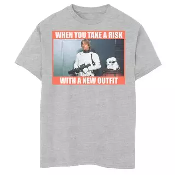 Футболка с рисунком «Люк из «Звездных войн» для мальчиков 8–20 лет, когда ты рискуешь купить новый наряд» Star Wars