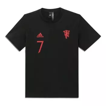 Футболка с рисунком manchester united Adidas, черный