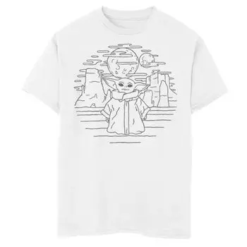 Футболка с рисунком «Мандалорец» для мальчиков 8–20 лет, известная как «Малышка Йода» Star Wars