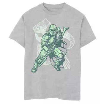 Футболка с рисунком Mando Crest Pose для мальчиков 8–20 лет Licensed Character