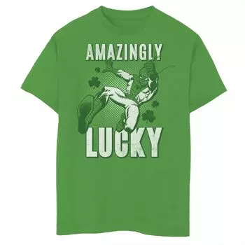 Футболка с рисунком Marvel Amazingly Lucky для мальчиков 8–20 лет Marvel
