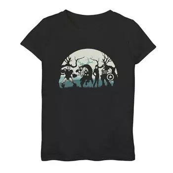 Футболка с рисунком Marvel Avengers Night Portrait для девочек 7–16 лет Licensed Character
