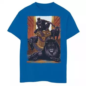 Футболка с рисунком Marvel Black Panther King In the Lion's Den для мальчиков 8–20 лет Licensed Character