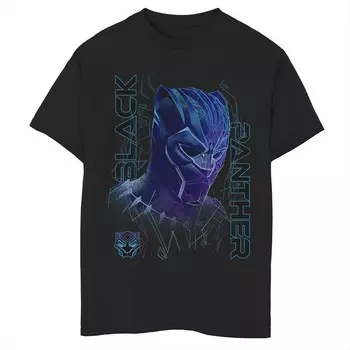 Футболка с рисунком Marvel Black Panther Ultra Panther для мальчиков 8–20 лет Licensed Character, черный