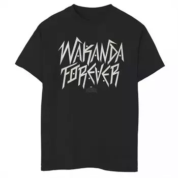 Футболка с рисунком Marvel Black Panther Wakanda Forever для мальчиков 8–20 лет Licensed Character