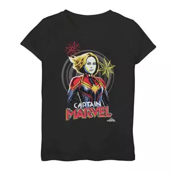 Футболка с рисунком Marvel Captain Marvel для девочек 7–16 лет Marvel