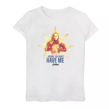 Футболка с рисунком Marvel Captain Marvel для девочек 7–16 лет «You Didn't Have Me» Marvel