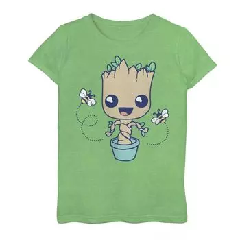 Футболка с рисунком «Marvel Groot Hello Spring Bees» для девочек 7–16 лет Marvel