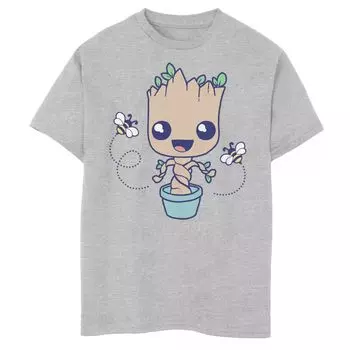 Футболка с рисунком «Marvel Groot Hello Spring Bees» для мальчиков 8–20 лет Marvel
