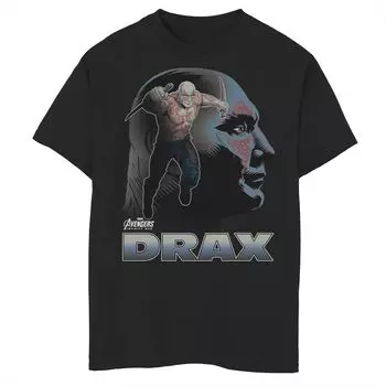 Футболка с рисунком «Marvel Infinity War Drax» для мальчиков 8–20 лет с большой головой и профилем Licensed Character