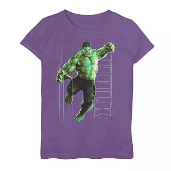 Футболка с рисунком Marvel Infinity War Incredible Hulk Jump Smash для девочек 7–16 лет Marvel