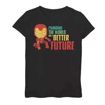 Футболка с рисунком Marvel Iron Man Better Future для девочек 7–16 лет Marvel