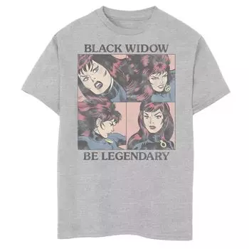 Футболка с рисунком Marvel Legend Black Widow V2 для мальчиков 8–20 лет Marvel