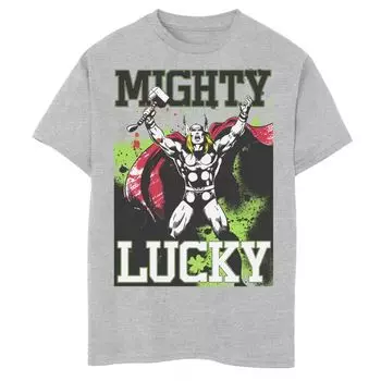Футболка с рисунком Marvel Mighty Luck Thor для мальчиков 8–20 лет Marvel