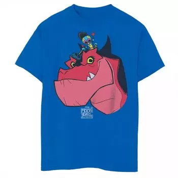 Футболка с рисунком «Marvel Moon Girl and Devil Ride Dinosaur Ride» для мальчиков 8–20 лет Marvel