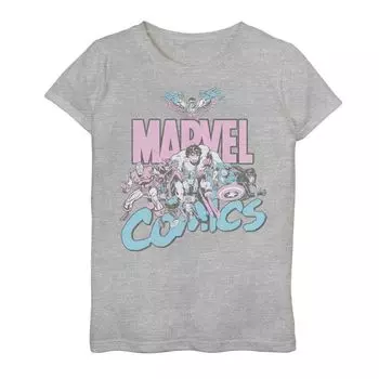 Футболка с рисунком Marvel Pastel Group для девочек 7–16 лет Marvel